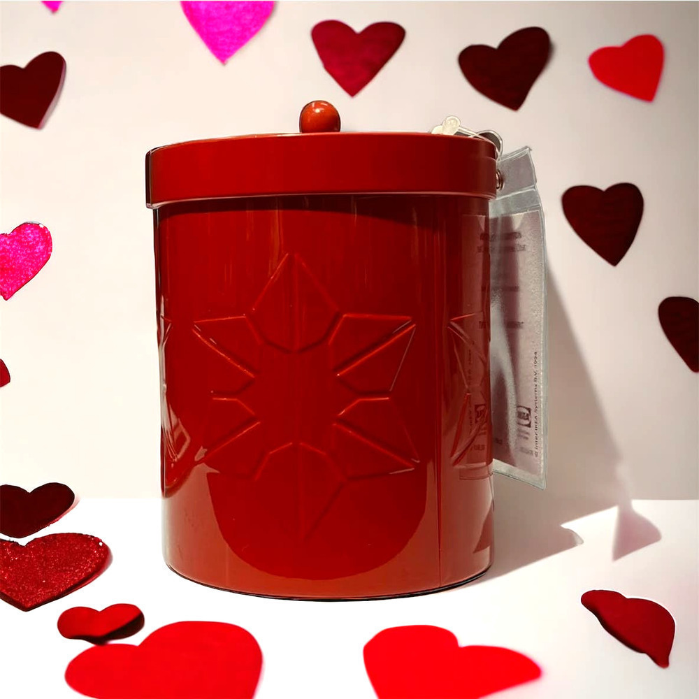 IKEA VINTERFINT 2023 Tin Canister with Lid Dark Red - Picture 2 of 4